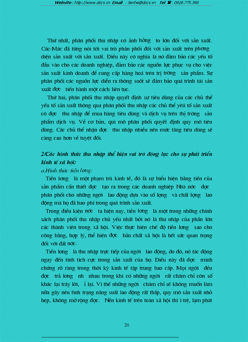 image for page Các hình thức phân phối và các hình thức thu nhập