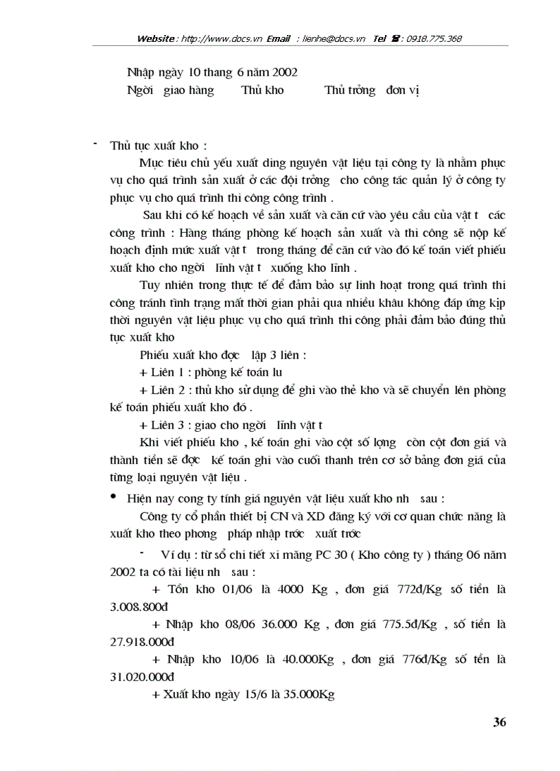 image for page Công tác quản lý nguyên vật liệu tại công ty Cổ phần thiết bị công nghiệp và xây dựng