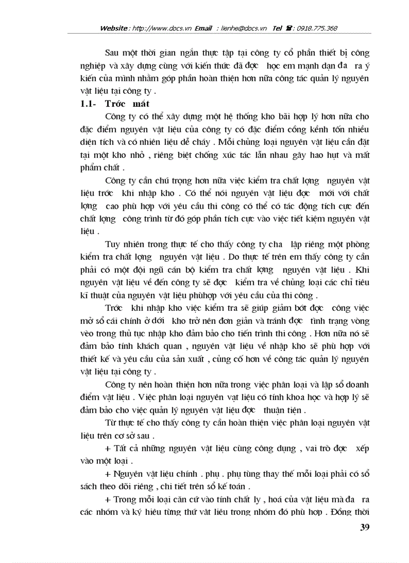 image for page Công tác quản lý nguyên vật liệu tại công ty Cổ phần thiết bị công nghiệp và xây dựng