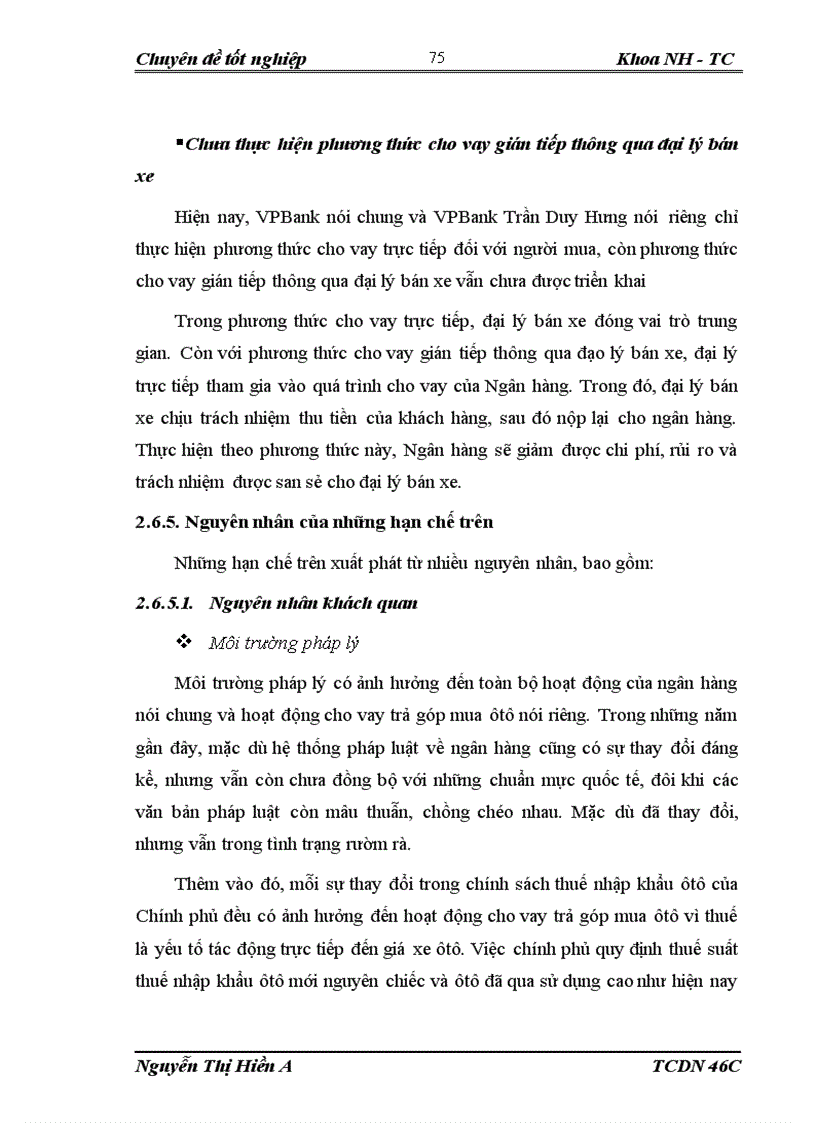 image for page Phân tích thực trạng và giải pháp về công tác cho vay trả góp mua ôtô của vpbank pgd trần duy hưng