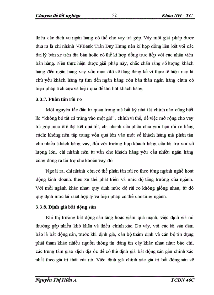 image for page Phân tích thực trạng và giải pháp về công tác cho vay trả góp mua ôtô của vpbank pgd trần duy hưng