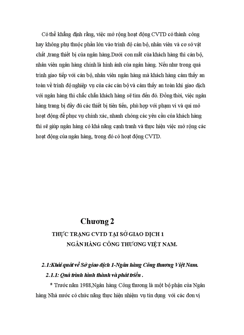 image for page Phát triển cho vay tiêu dùng tại Sở giao dịch 1 Ngân hàng Công thương Việt Nam