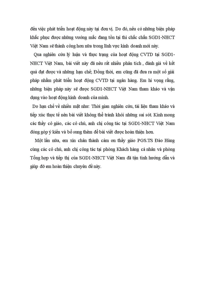 image for page Phát triển cho vay tiêu dùng tại Sở giao dịch 1 Ngân hàng Công thương Việt Nam