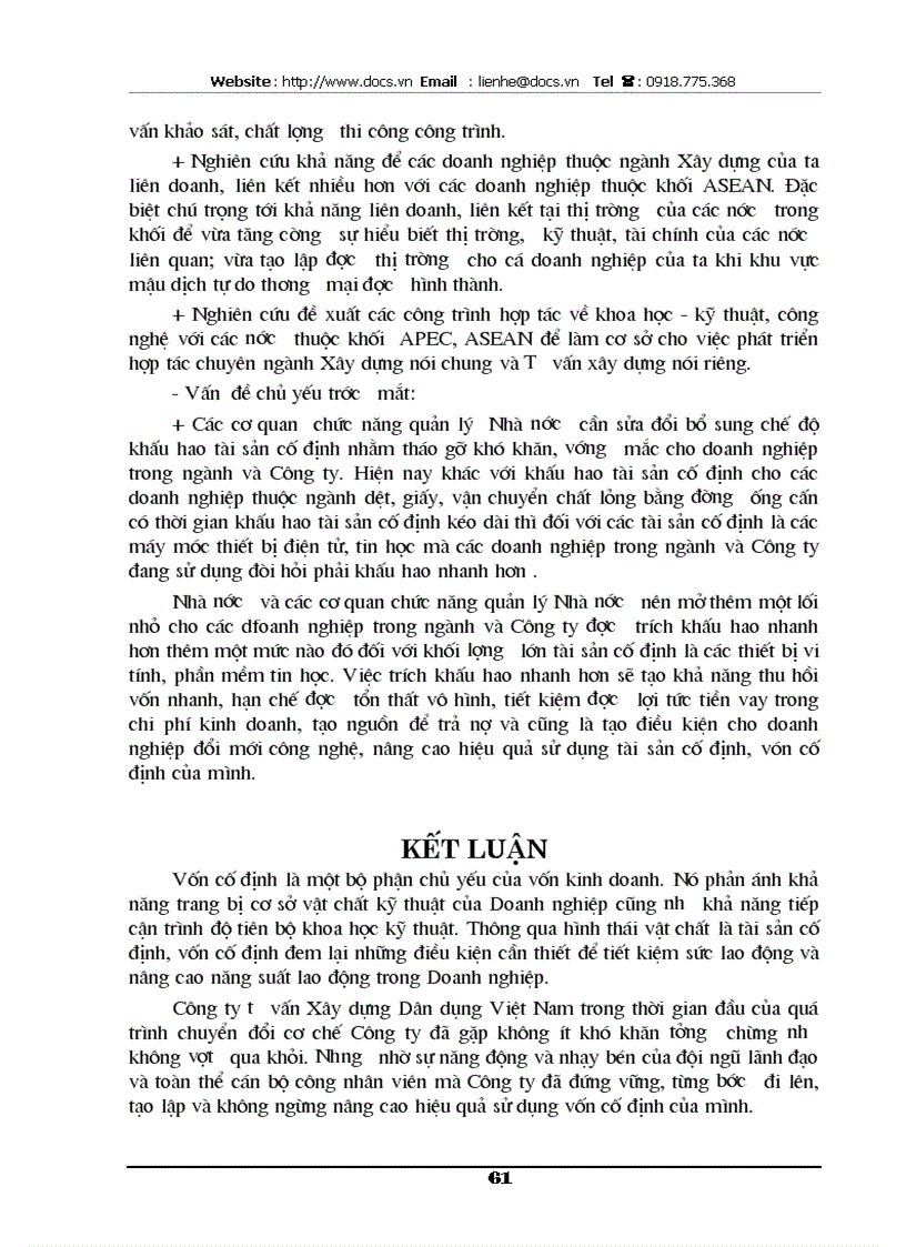 image for page Một số giải pháp nhằm nâng cao Hiệu quả sử dụng Vốn cố định tại Công ty Tư vấn Xây dựng Dân dụng Việt Nam