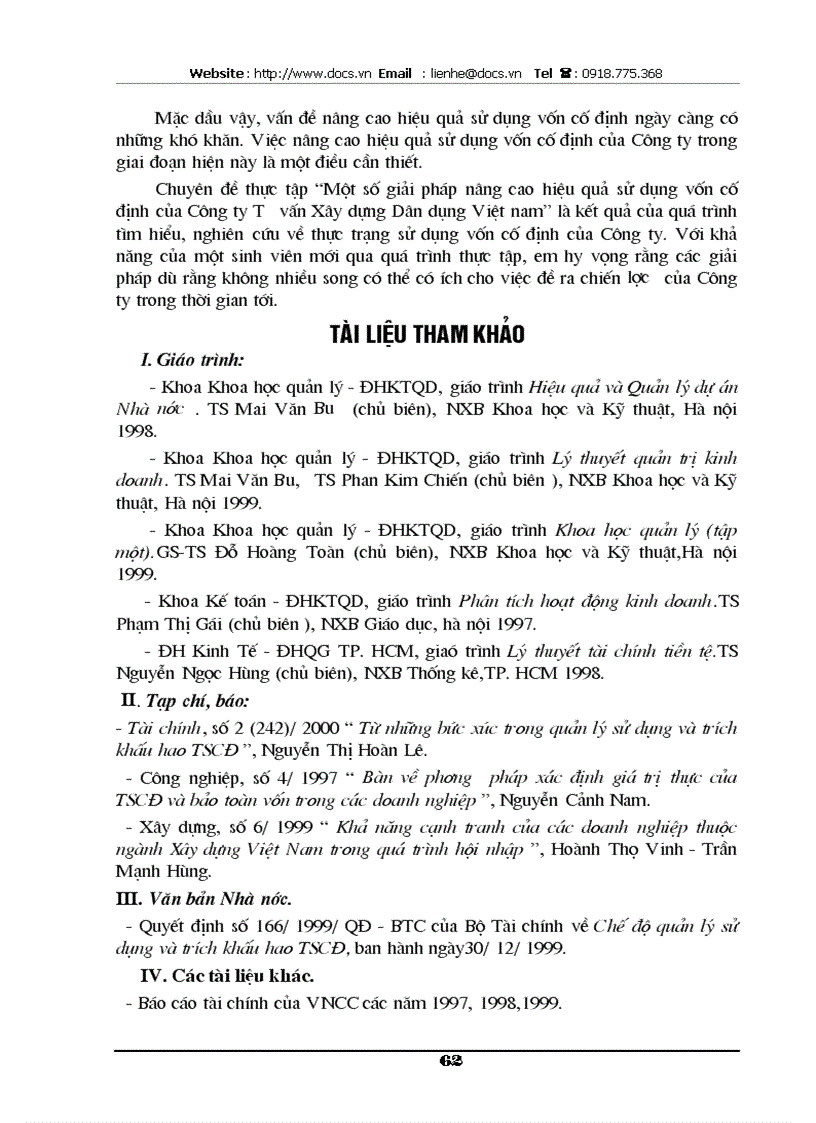 image for page Một số giải pháp nhằm nâng cao Hiệu quả sử dụng Vốn cố định tại Công ty Tư vấn Xây dựng Dân dụng Việt Nam