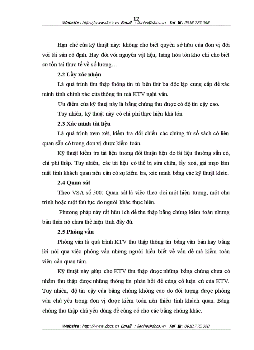 image for page Áp dụng các kỹ thuật thu thập bằng chứng kiểm toán trong kiểm toán báo cáo tài chính do công ty aasc thực hiện