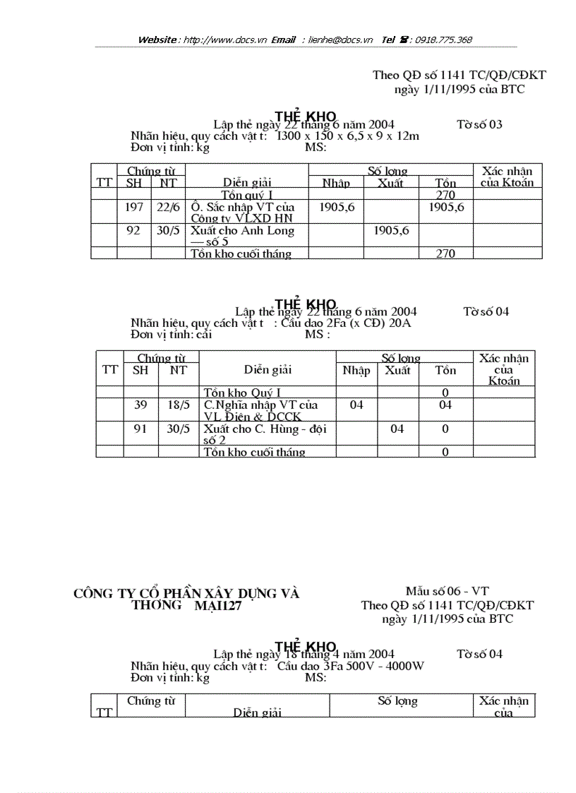 image for page Hoàn thiện công tác kế toán nguyên vật liệu và công cụ dụng cụ tại Công ty cổ phần xây dựng và thương mại127