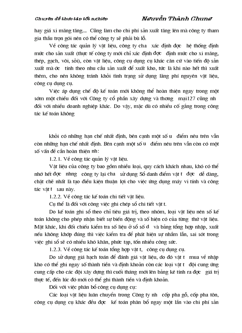 image for page Hoàn thiện công tác kế toán nguyên vật liệu và công cụ dụng cụ tại Công ty cổ phần xây dựng và thương mại127