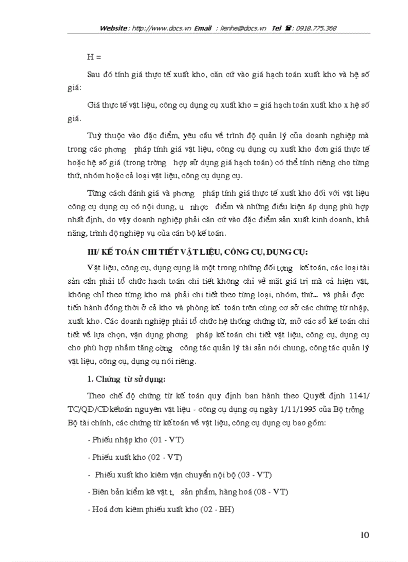 image for page Tổ chức công tác kế toán nguyên vật liệu công cụ dụng cụ ở công ty xây dựng số 34