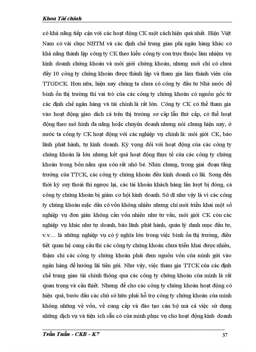 image for page Phát huy vai trò của Ngân hàng thương mại đối với sự phát triển của thị trường chứng khoán Việt Nam