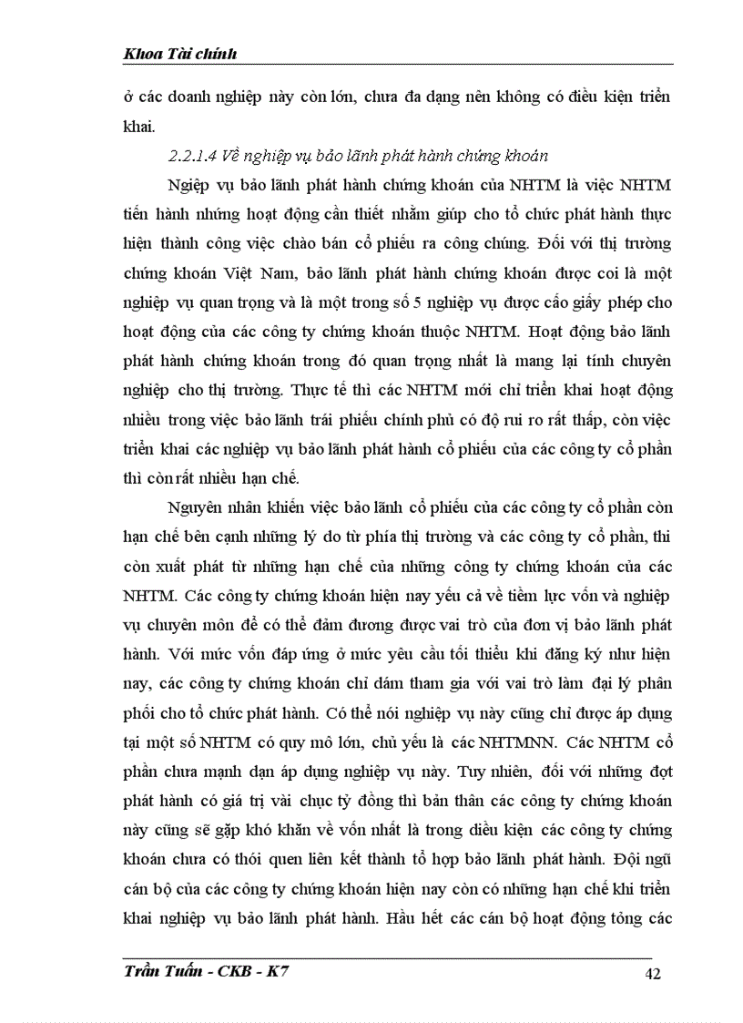 image for page Phát huy vai trò của Ngân hàng thương mại đối với sự phát triển của thị trường chứng khoán Việt Nam