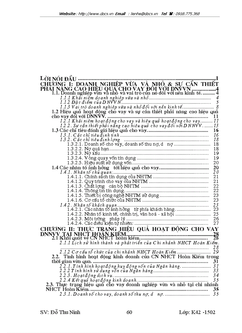 image for page Nâng cao hiệu quả hoạt động cho vay đối với doanh nghiệp vừa và nhỏ tại chi nhánh NHCT Hoàn Kiếm Thực trạng và giải pháp