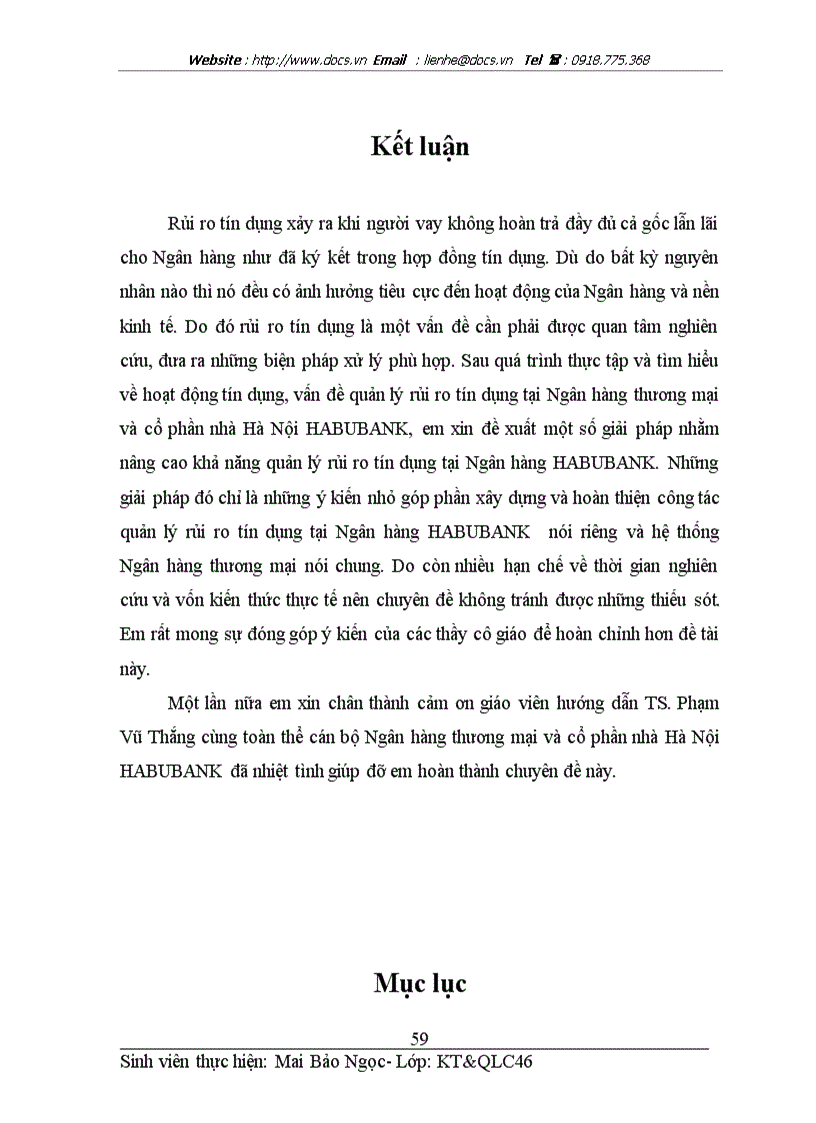 image for page Một số giải pháp quản lý rủi ro tín dụng ở Ngân hàng thương mại và cổ phần nhà Hà Nội HABUBANK