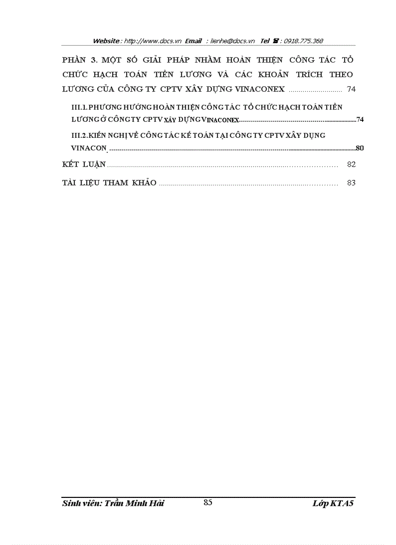 image for page Công tác kế toán tiền lương và các khoản trích theo lương của Công ty CPTV xây dựng VINACONEX