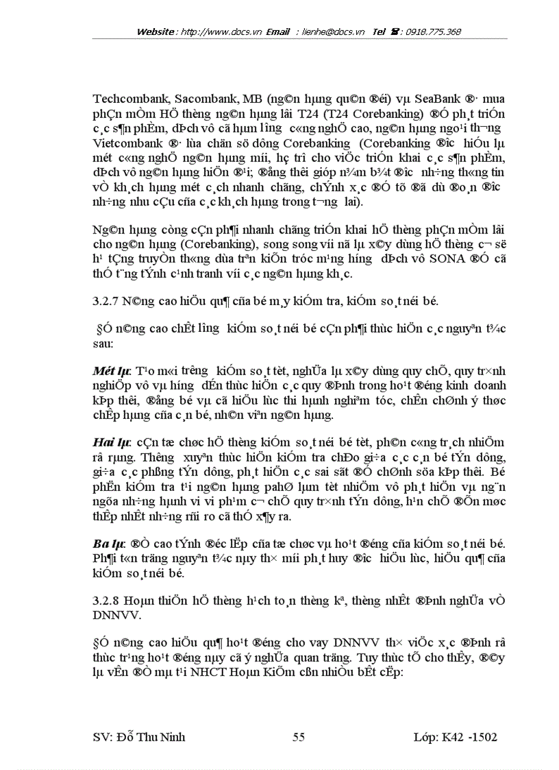 image for page Nâng cao hiệu quả hoạt động cho vay đối với doanh nghiệp vừa và nhỏ tại chi nhánh NHCT Hoàn Kiếm Thực trạng và giải pháp