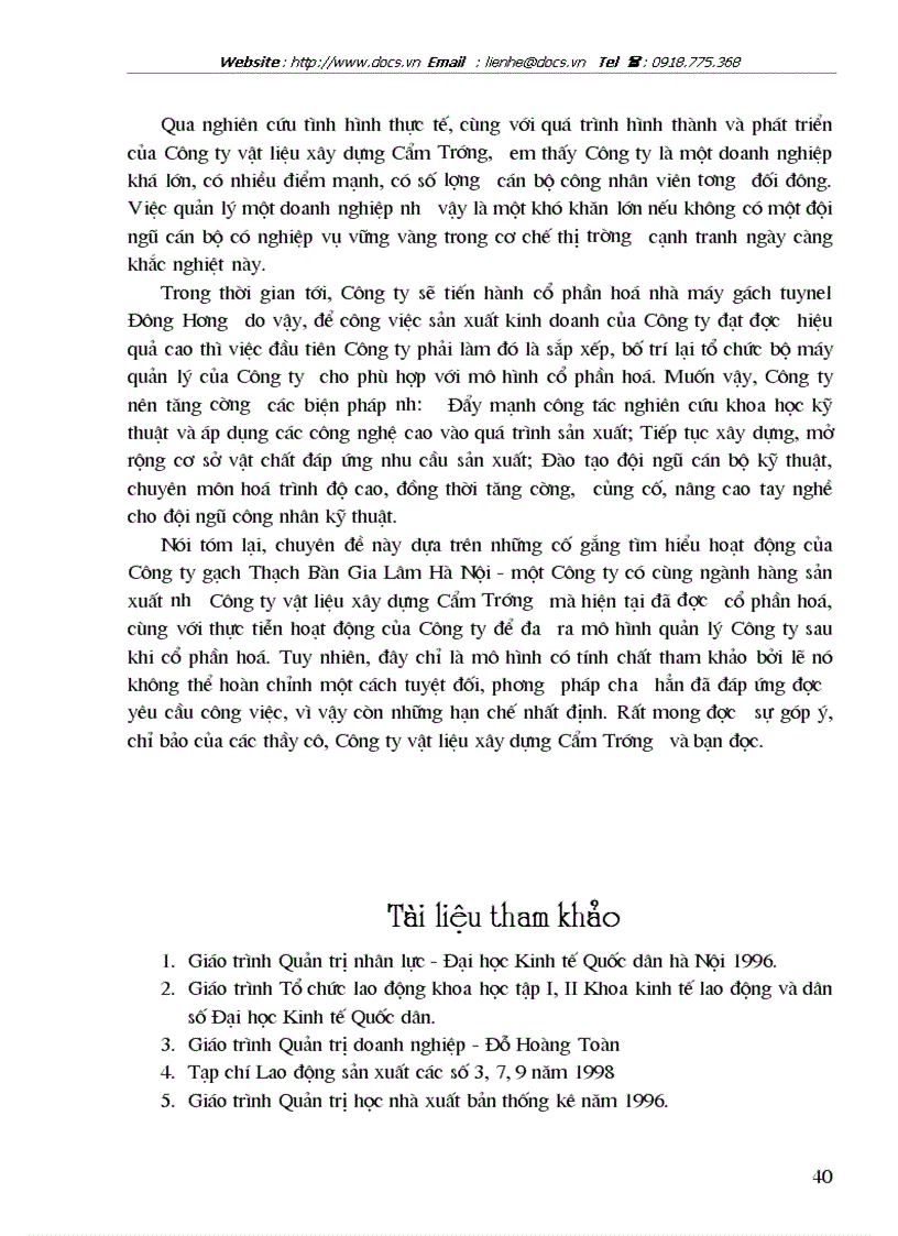 image for page Hoàn thiện tổ chức bộ máy quản lý công ty vật liệu xây dựng Cẩm Trướng