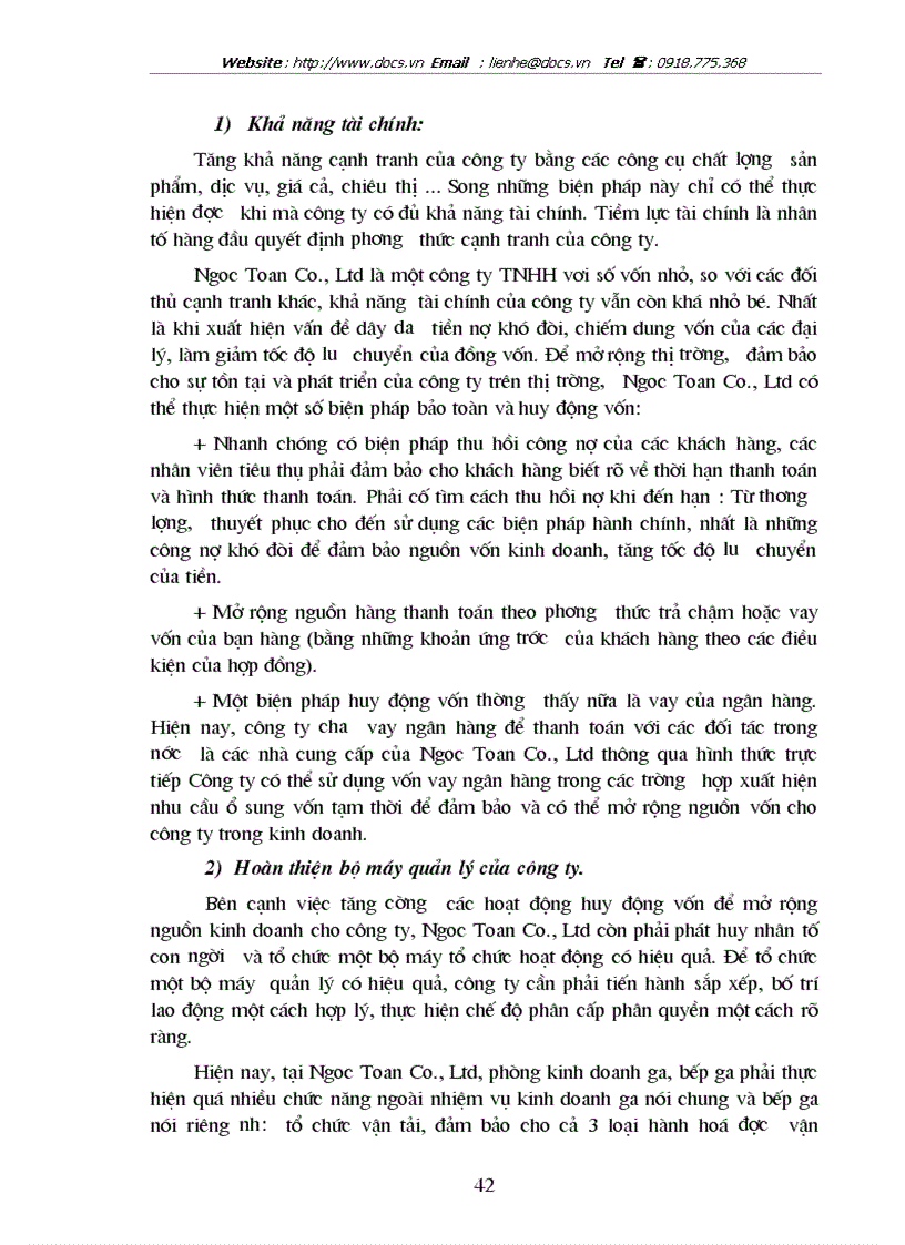 image for page Giải pháp nâng cao khả năng cạnh tranh trong lĩnh vực kinh doanh Gaz và Bếp ga ở Công ty TNHH Thương mại và Dịch vụ Ngọc Toản