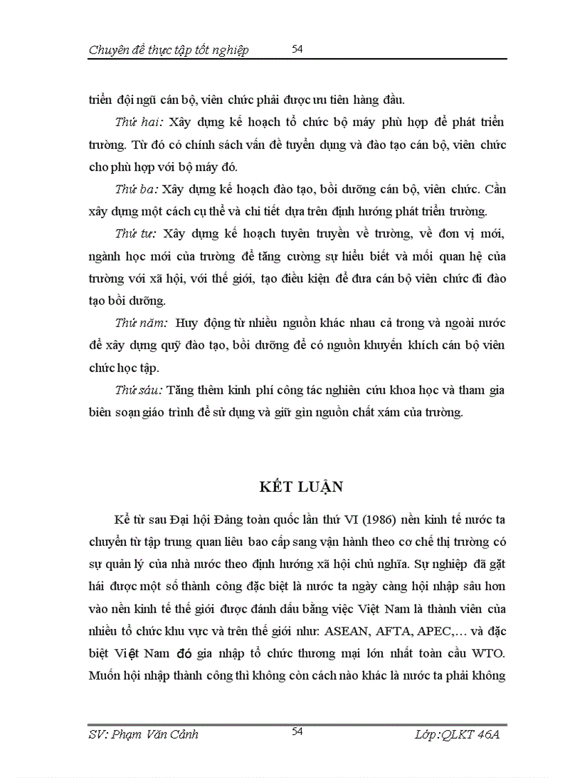 image for page Thực trạng và giải pháp nâng cao chất lượng đào tạo và phát triển đội ngũ cán bộ viên chức trường Trung học nghiệp vụ quản lý lương thực thực phẩm