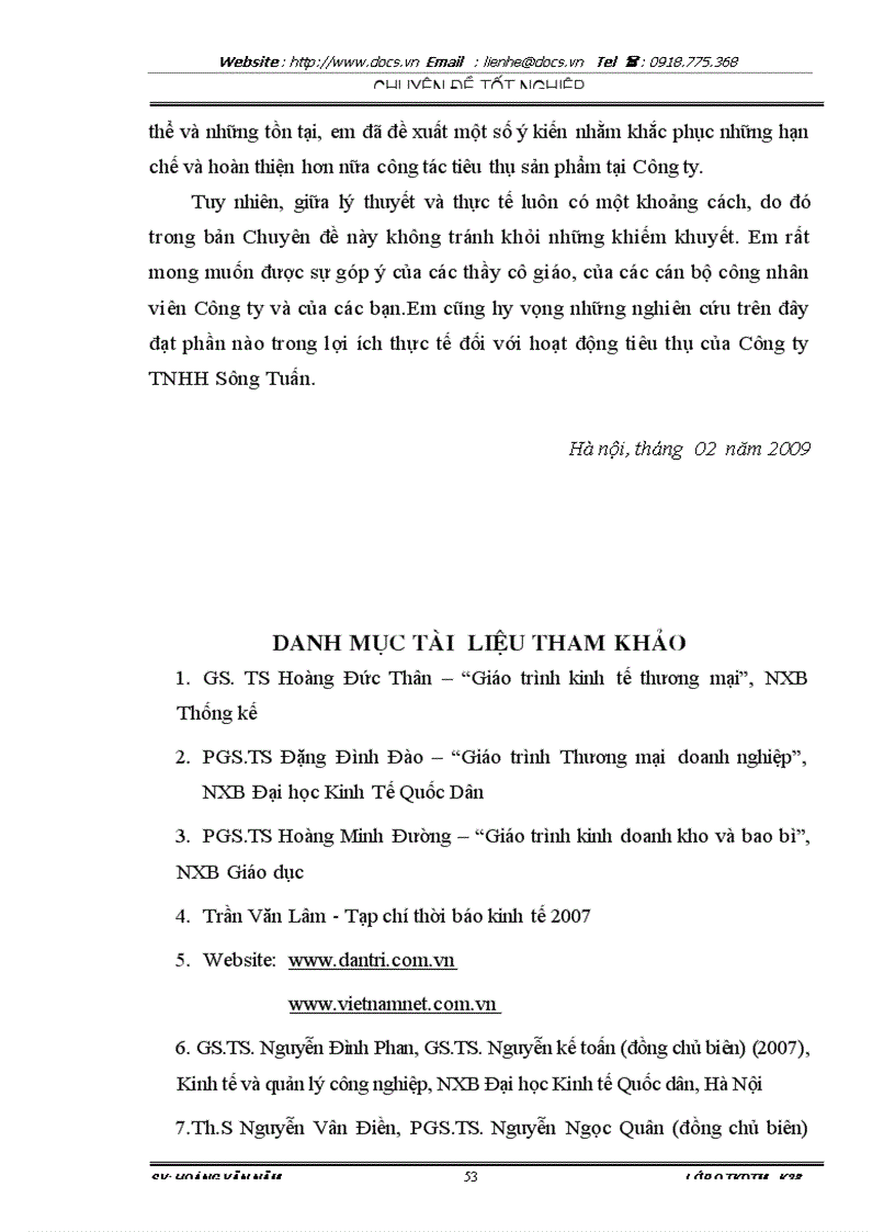 image for page Thực trạng và một số giải pháp nhằm đẩy mạnh hoạt động tiêu thụ sản phẩm tại Công ty TNHH Sông Tuấn