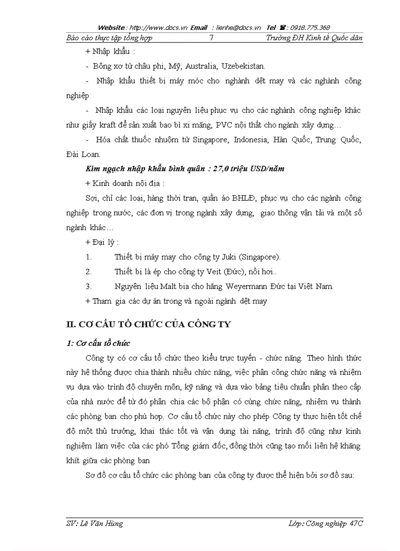 image for page Những vấn đề tổng quan về Tổng công ty Dệt May Việt Nam