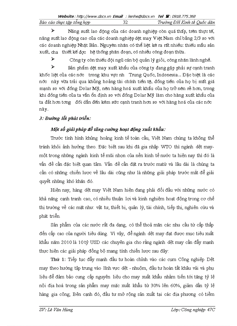 image for page Những vấn đề tổng quan về Tổng công ty Dệt May Việt Nam