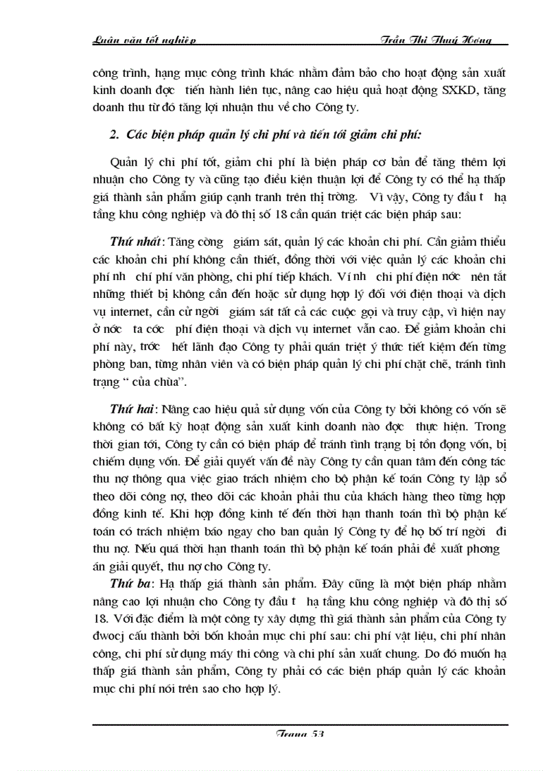 image for page Một số giải pháp nâng cao lợi nhuận tại công ty đầu tư hạ tầng khu công nghiệp và đô thị số 18