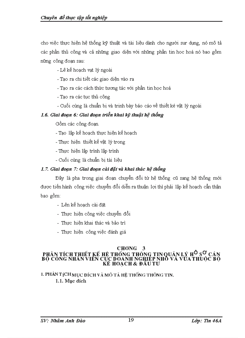 image for page Phân tích thiết kế hệ thống thông tin quản lý hồ sơ cán bộ công nhân viên của cục Doanh nghiệp vừa và nhỏ
