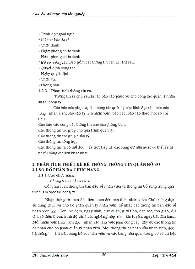 image for page Phân tích thiết kế hệ thống thông tin quản lý hồ sơ cán bộ công nhân viên của cục Doanh nghiệp vừa và nhỏ