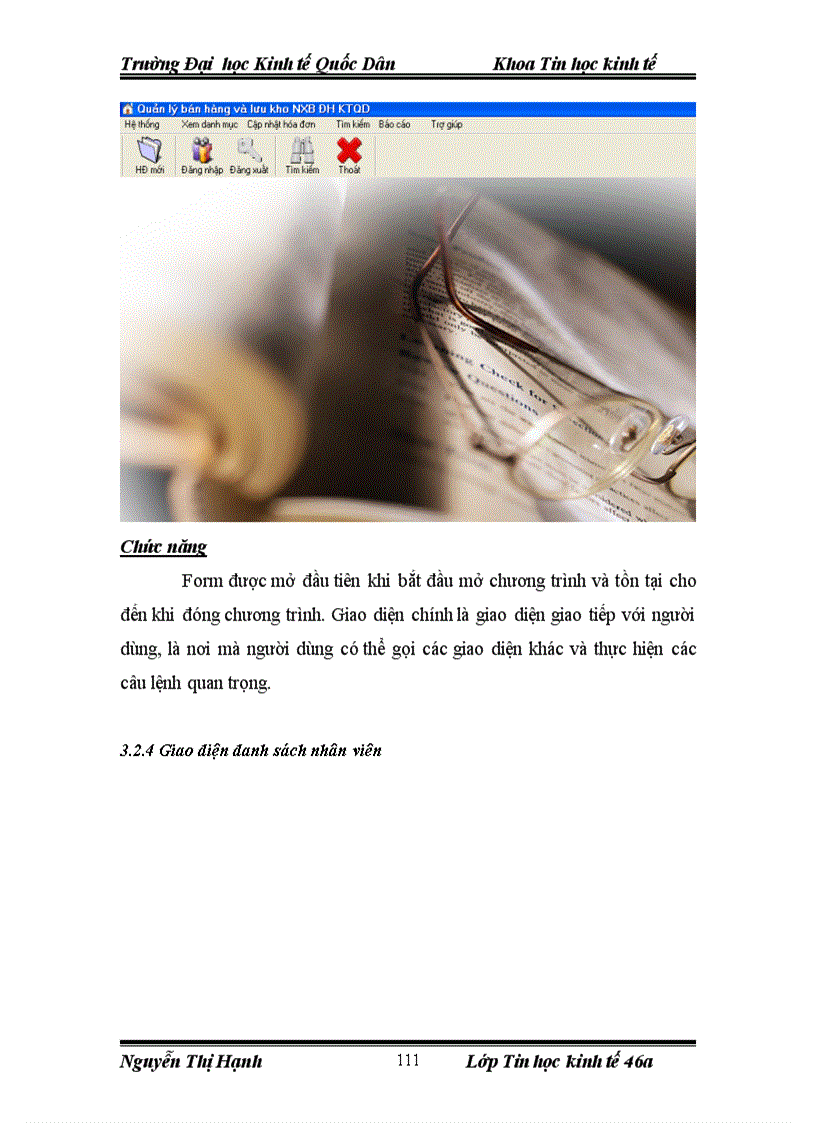 image for page Phân tích thiết kế Hệ thống thông tin quản lý bán sách bằng máy đọc mã vạch tại Nhà xuất bản trường Đại học Kinh tế Quốc dân