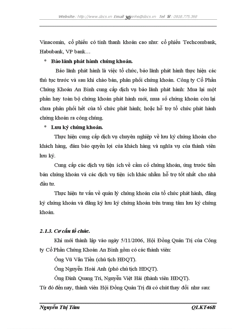 image for page Một số giải pháp nhằm nâng cao chất lượng hoạt động tự doanh chứng khoán của Công ty Cổ phần Chứng khoán An Bình