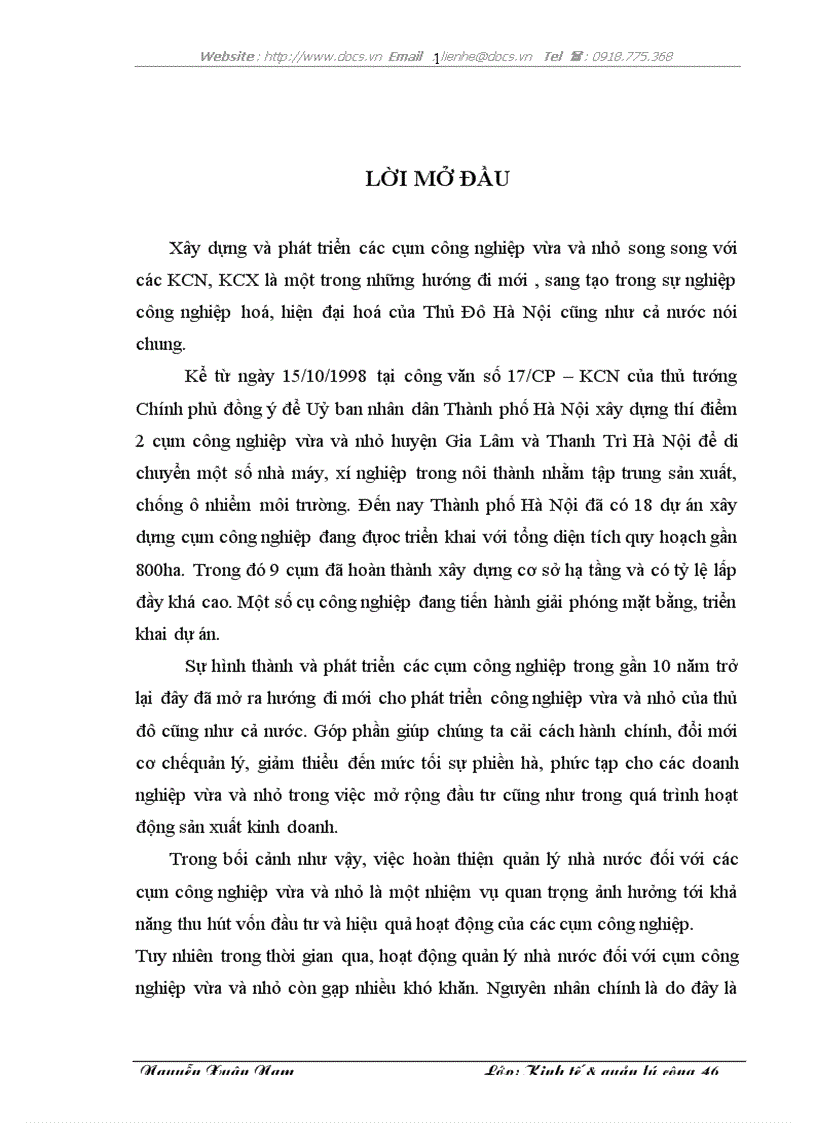 image for page Hoàn thiện QLNN đối với các cụm công nghiệp vừa và nhỏ trên địa bàn Hà Nội