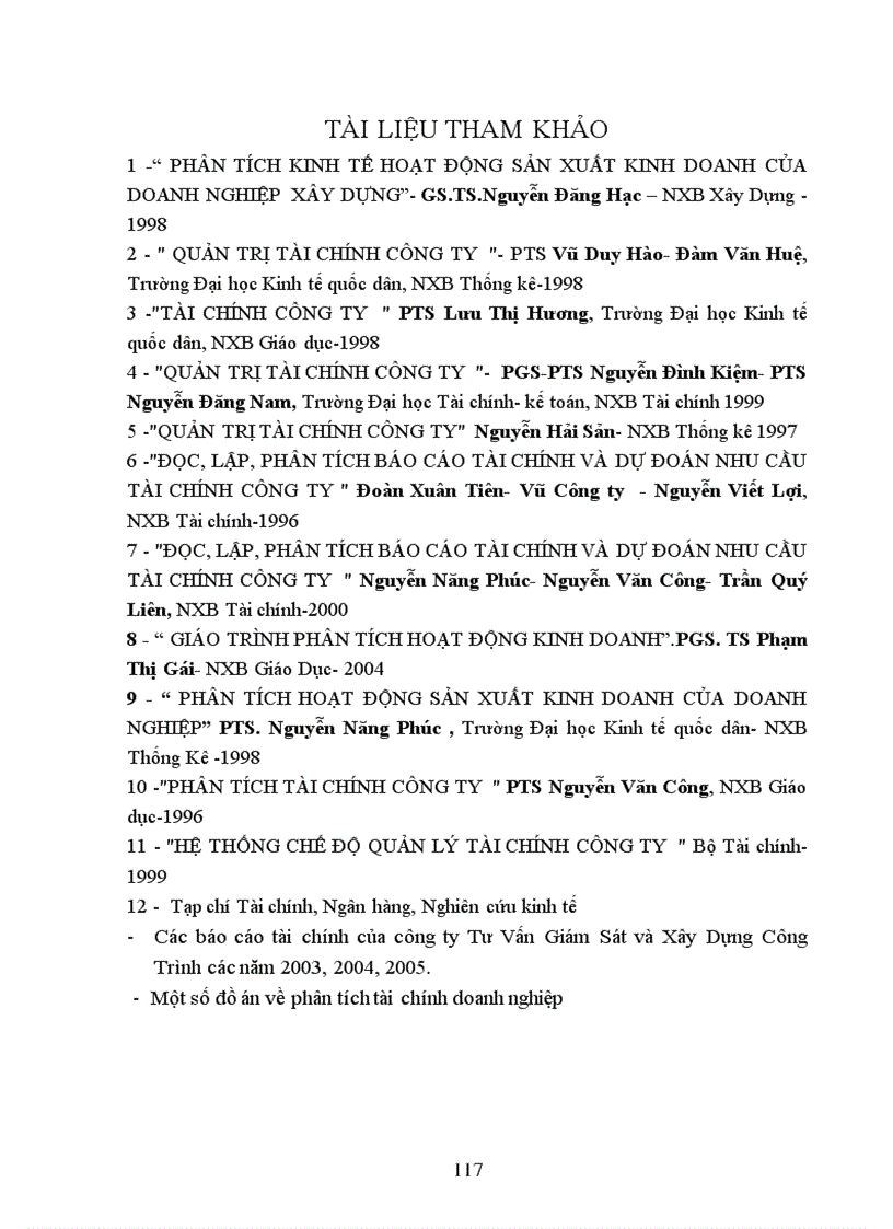 image for page Phân tích tình hình tài chính Công tư vấn giám sát và xây dựng công trình