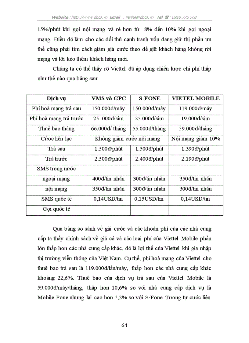 image for page Hoàn thiện chiến lược kinh doanh dịch vụ di động ở công ty Viễn Thông Viettel