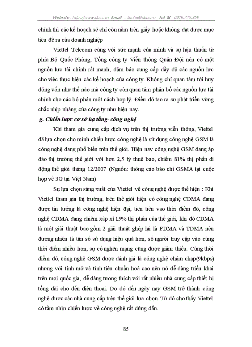 image for page Hoàn thiện chiến lược kinh doanh dịch vụ di động ở công ty Viễn Thông Viettel