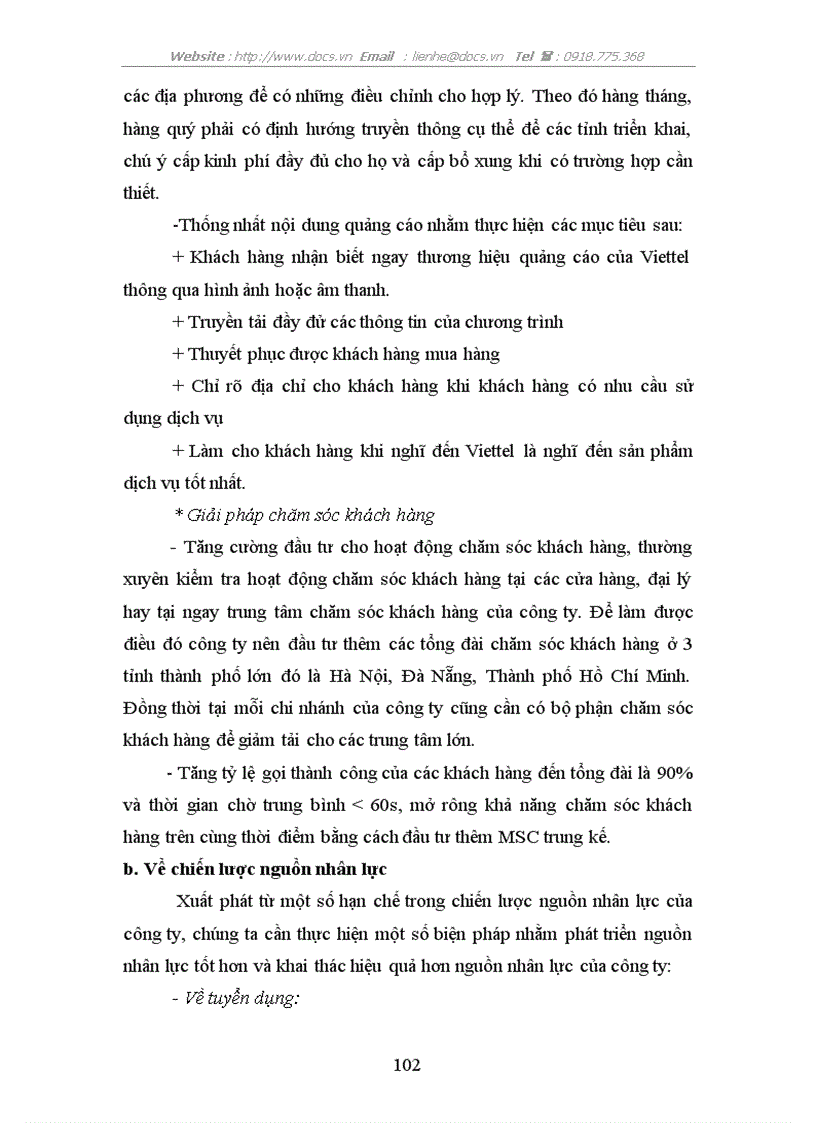 image for page Hoàn thiện chiến lược kinh doanh dịch vụ di động ở công ty Viễn Thông Viettel