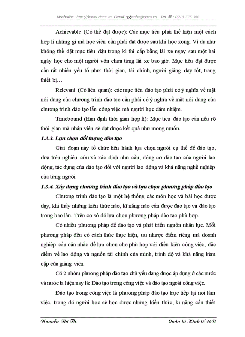 image for page Hoàn thiện công tác đào tạo và phát triển nguồn nhân lực tại Công ty cổ phần LICOGI 19