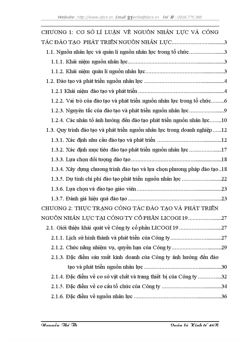 image for page Hoàn thiện công tác đào tạo và phát triển nguồn nhân lực tại Công ty cổ phần LICOGI 19