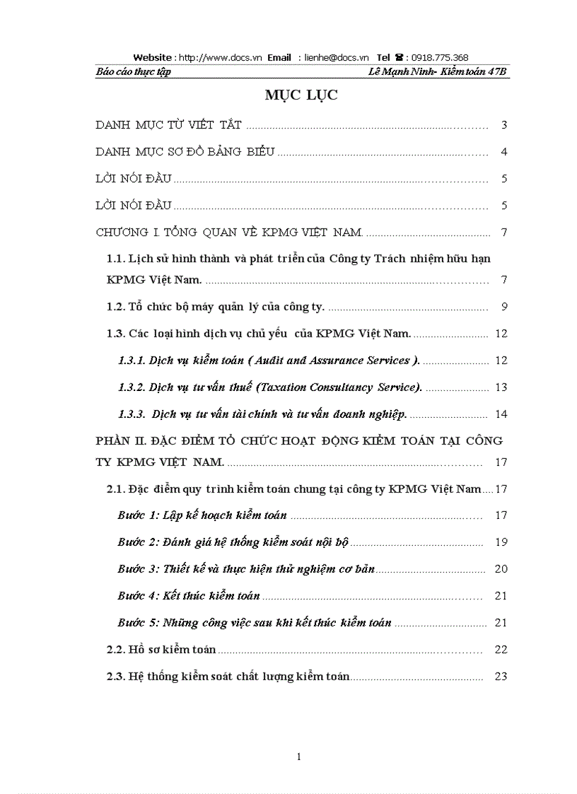 image for page Hoạt động kiểm toán tại Công ty KPMG Việt Nam