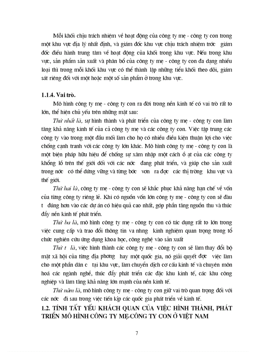 image for page Tính tất yếu khách quan và con đường hình thành công ty mẹ công ty con ở Việt Nam