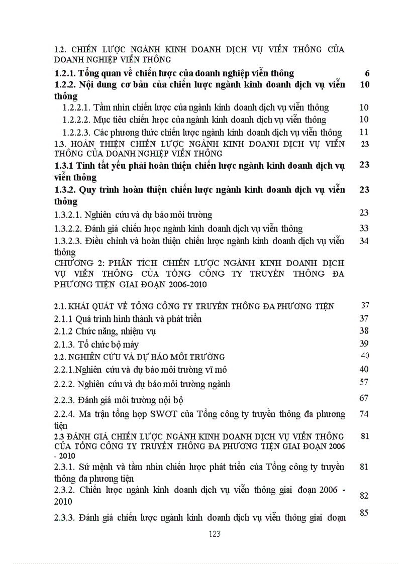 image for page Hoàn thiện chiến lược ngành kinh doanh dịch vụ viễn thông của Tổng công ty truyền thông đa phương tiện giai đoạn 2006 2010