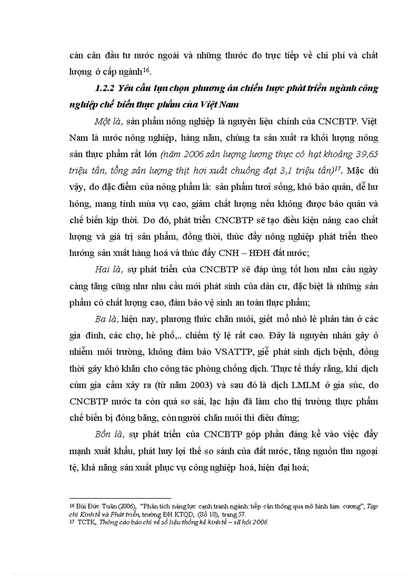 image for page Lựa chọn phương án chiến lược phát triển ngành công nghiệp chế biến thực phẩm của Việt Nam trong điều kiện hội nhập WTO