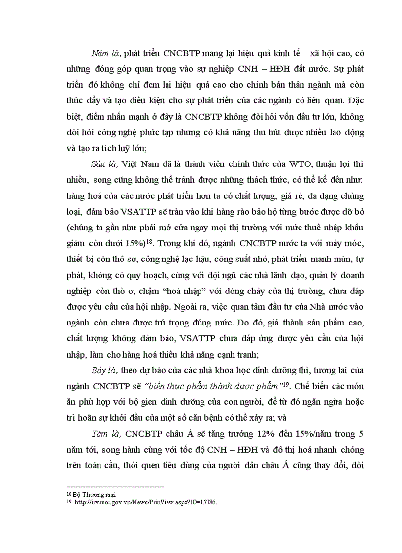 image for page Lựa chọn phương án chiến lược phát triển ngành công nghiệp chế biến thực phẩm của Việt Nam trong điều kiện hội nhập WTO
