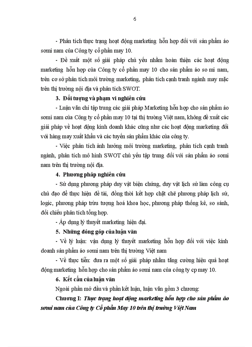 image for page Marketing hỗn hợp cho sản phẩm áo sơmi nam của Công ty Cổ phần May 10 tại thị trường Việt nam