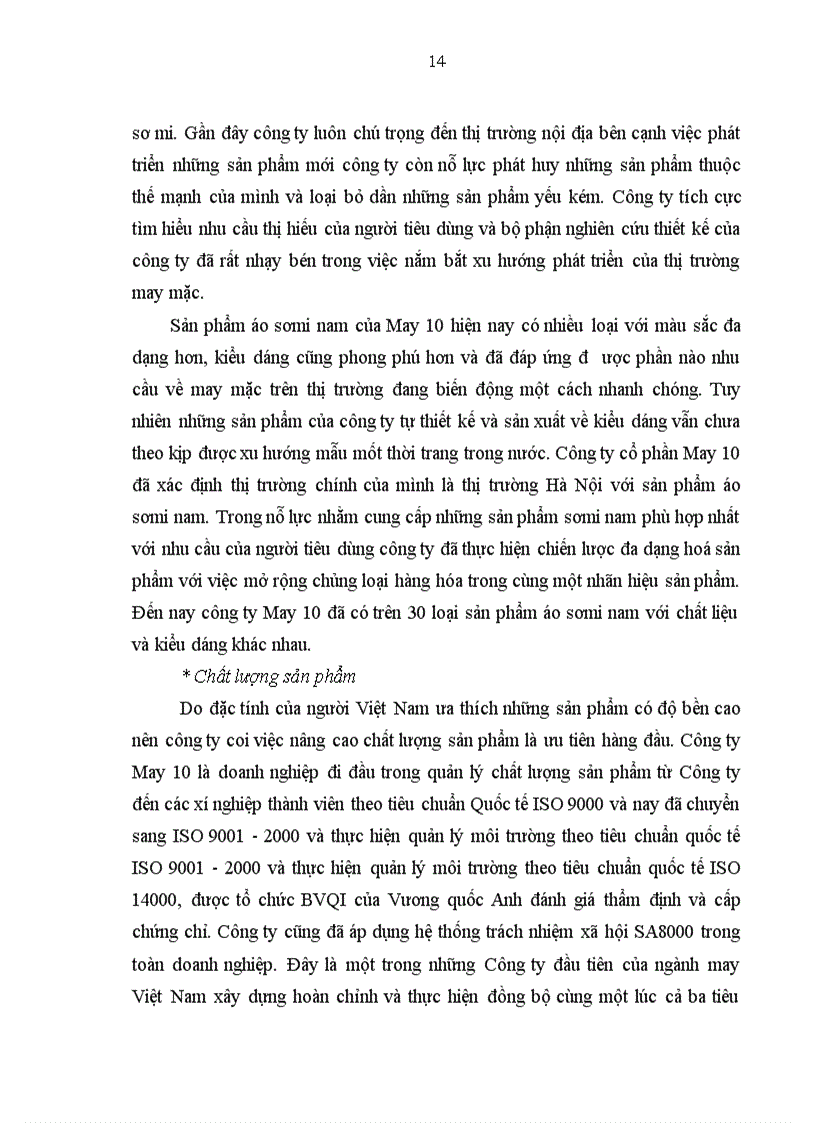 image for page Marketing hỗn hợp cho sản phẩm áo sơmi nam của Công ty Cổ phần May 10 tại thị trường Việt nam