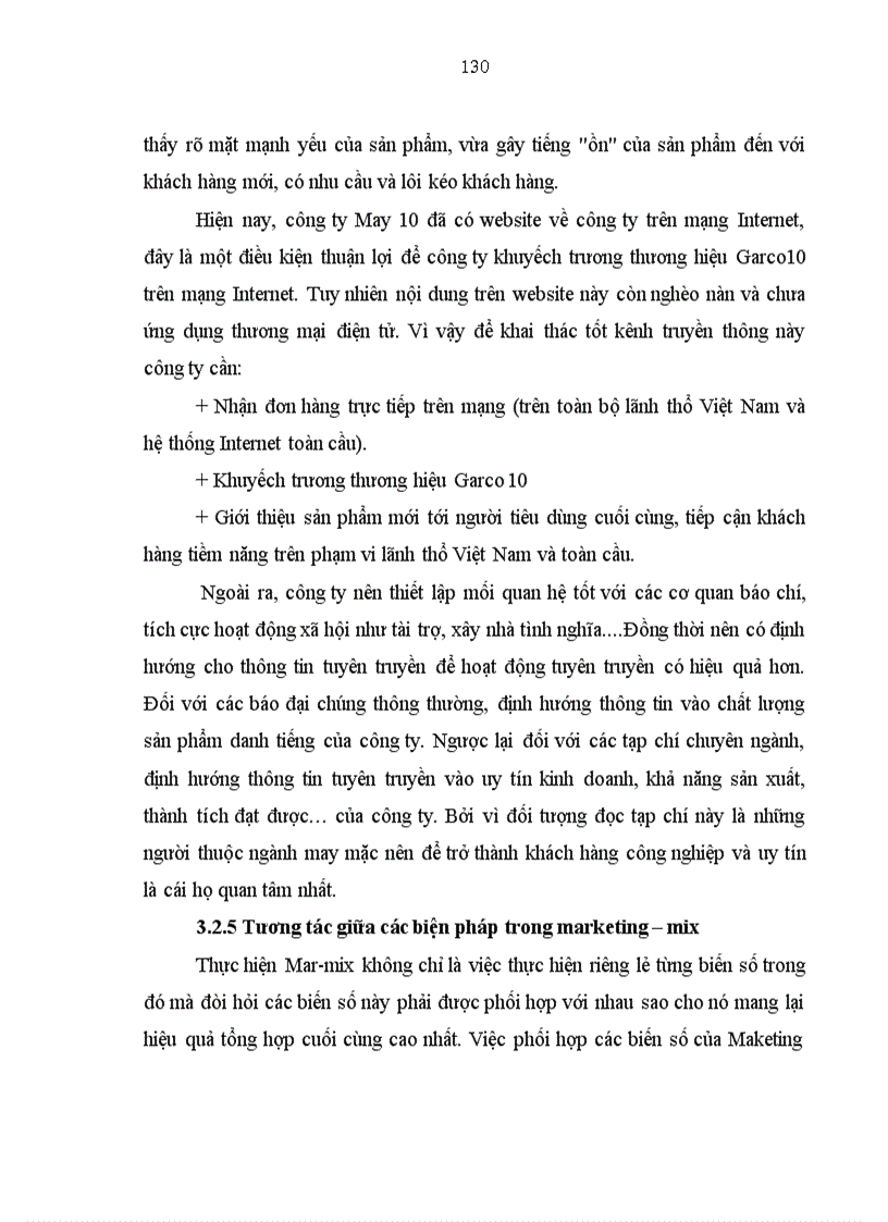 image for page Marketing hỗn hợp cho sản phẩm áo sơmi nam của Công ty Cổ phần May 10 tại thị trường Việt nam