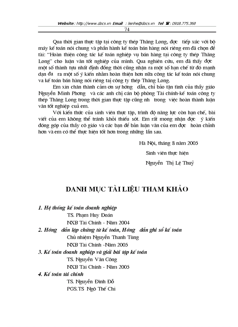 image for page Hoàn thiện công tác kế toán nghiệp vụ bán hàng tại công ty Thép Thăng Long