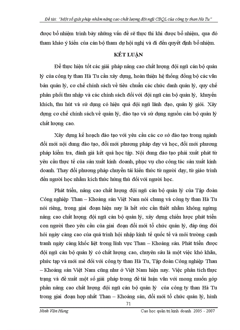 image for page Một số giải pháp nhằm nâng cao chất lượng đội ngũ cán bộ quản lý của công ty than Hà Tu