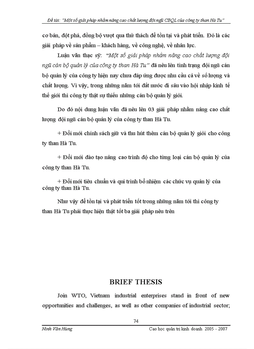 image for page Một số giải pháp nhằm nâng cao chất lượng đội ngũ cán bộ quản lý của công ty than Hà Tu