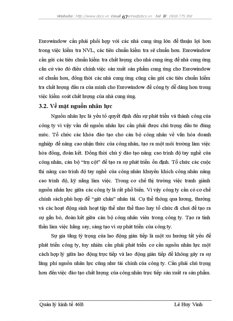 image for page Quản lý chất lượng tại Nhà máy I của Công ty cổ phần Cửa sổ nhựa châu âu