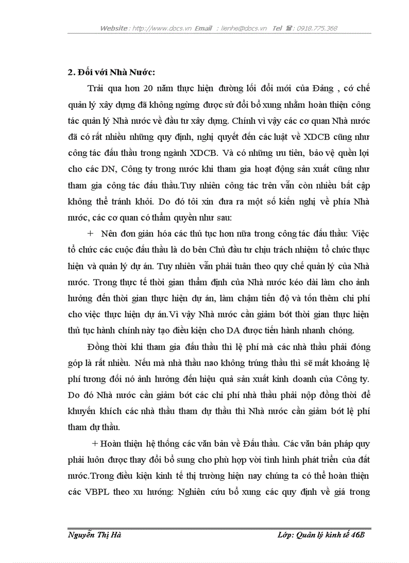 image for page Thực trạng và một số giải pháp nhằm nâng cao năng lực đấu thầu tại Công ty cổ phần Licogi 19